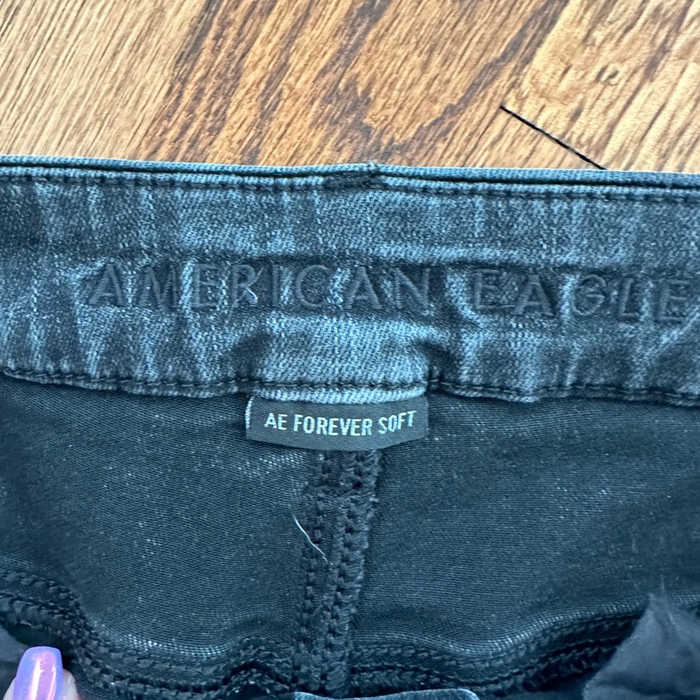 American Eagle “Forever Soft” Black Distressed Je… - image 2